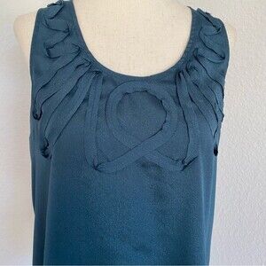 Mossimo 3D Green Blue Circular Design Sleeveless Sexy Halter Size S